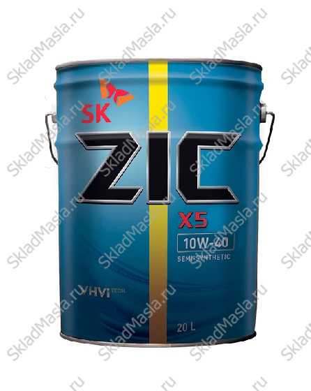 Моторное масло ZIC X5 10W-40 API SP (ведро 20л)