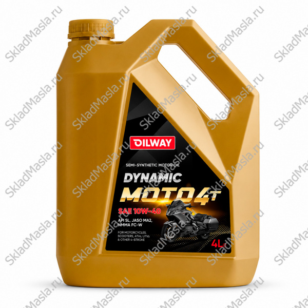 Моторное масло OilWay Dynamic Moto 4T 10W-40 API SL (канистра 4л)