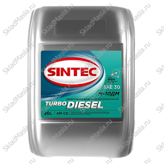 Моторное масло Sintec Дезель М-10ДМ SAE 30 API CD (канистра 20л)