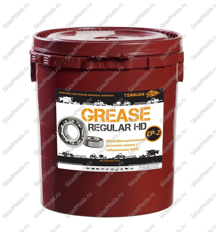 Смазка многофункциональная TERRION GREASE REGULAR HD EP 2 (ведро 18кг_20л)