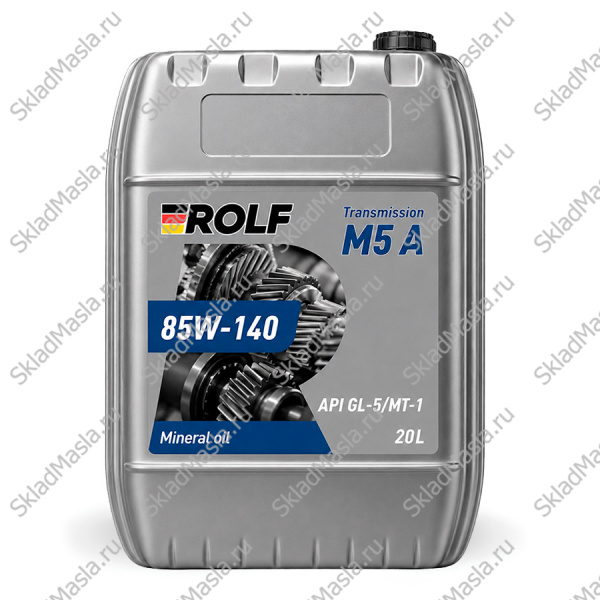 Трансмиссионное масло Rolf Transmission M5 A 85W-140 API GL-5_MT-1 (канистра 20л)