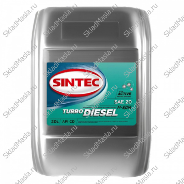 Моторное масло Sintec Дизель М-8ДМ SAE 20 API CD (канистра 20л)