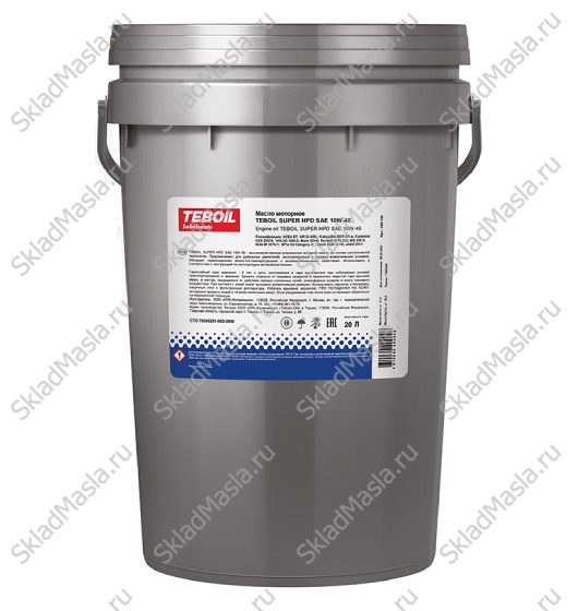Моторное масло Teboil Super HPD 10W-40 API CI-4_SL ACEA E7 (ведро 20л)