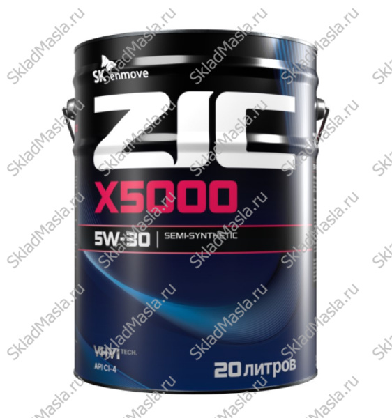 Моторное масло ZIC X5000 5W-30 API CI-4 (канистра 20л)