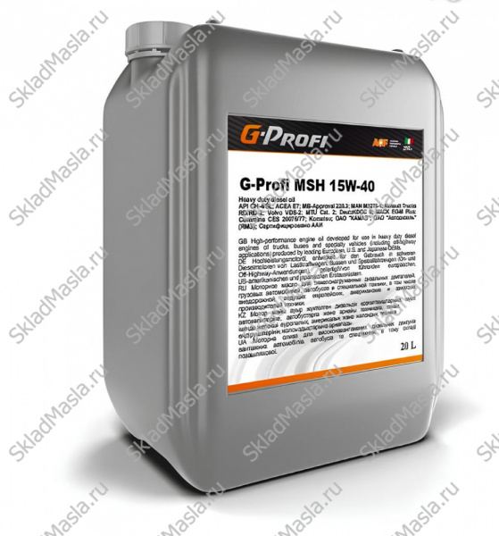 Моторное масло Gazpromneft G-Profi MSH 15W-40 API CH-4_SL ACEA E7 (канистра 20л)
