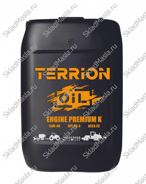 Моторное масло TERRION ENGINE PREMIUM K 15W-40 API CK-4_SN ACEA E9_E7 (канистра 20л)