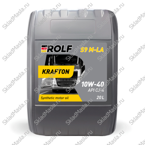 Моторное масло Rolf Krafton S9 M-LA 10W-40 API CJ-4 ACEA E4_E6_E9_E7 (канистра 20л)