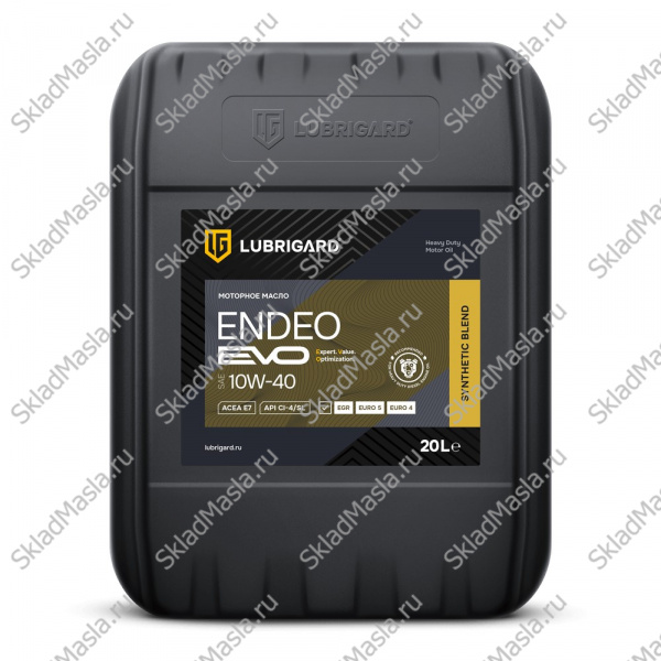 Моторное масло Lubrigard Endeo EVO 10W-40 API CI-4_SL ACEA E7 (фасовка канистра 20л)
