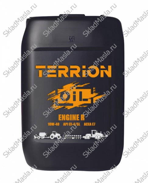 Моторное масло TERRION ENGINE R 10W-40 API CI-4_SL ACEA E7_Е5_E3 (канистра 20л)