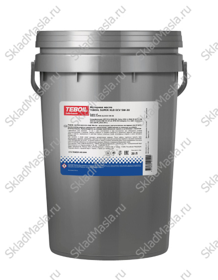 Моторное масло Teboil Super XLD ECV 5W-30 API CI-4 ACEA E6 (ведро 20л)