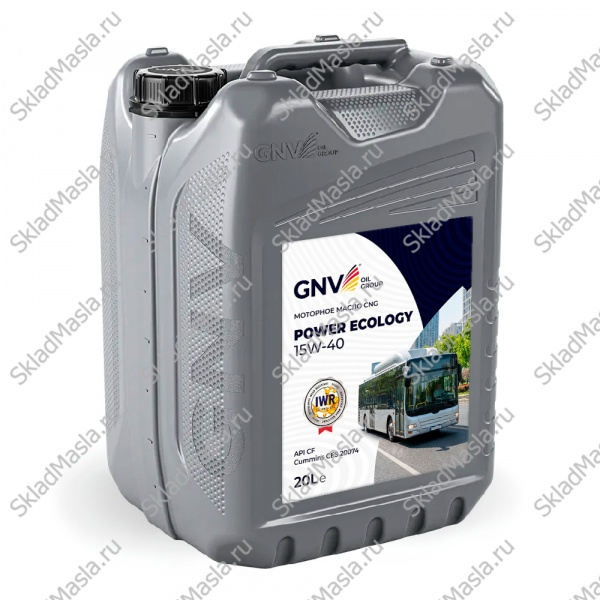 Моторное масло GNV Power Ecology 15W-40 API CF (канистра 20л)