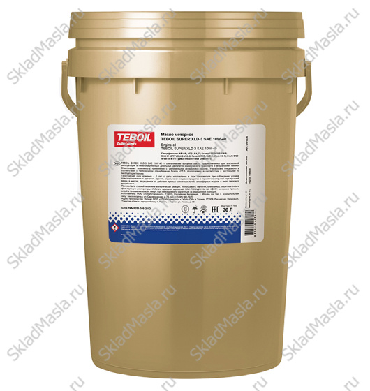 Моторное масло Teboil Super XLD-3 10W-40 API CF ACEA E4_E7 (ведро 20л)