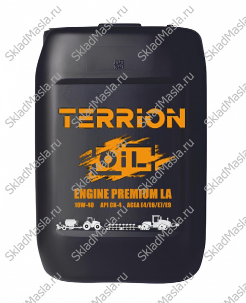 Моторное масло TERRION ENGINE PREMIUM LA 10W-40 API CK-4 ACEA E4_E6_E7_E9 (канистра 20л)