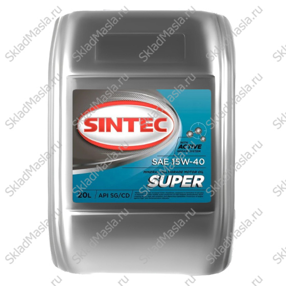 Моторное масло Sintec Супер 15W-40 API SG_CD (канистра 20л)
