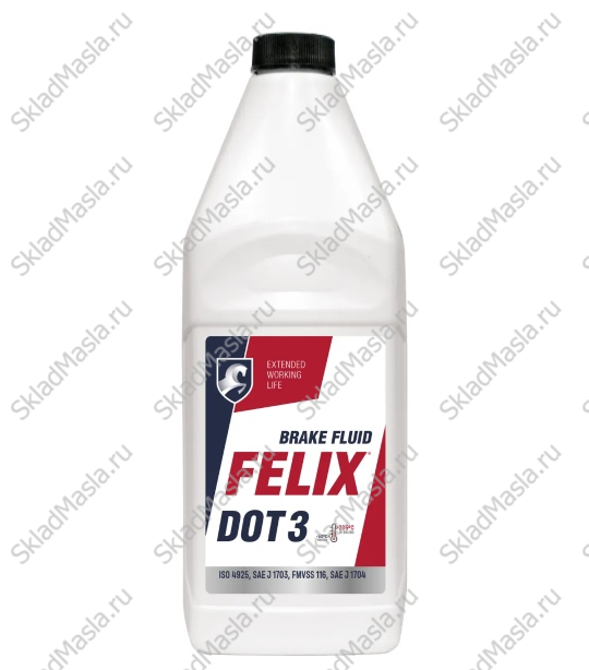 Тормозная жидкость Felix DOT 3 (бутылка 455гр)