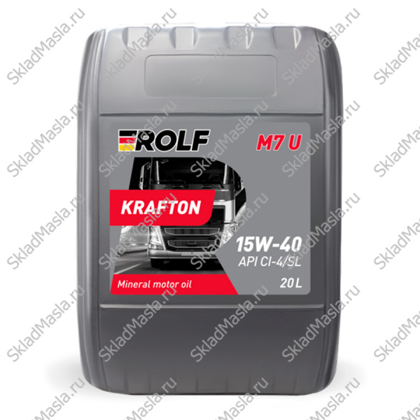 Моторное масло Rolf Krafton M7 U 15W-40 API CI-4_SL ACEA E4_E7 (канистра 20л)