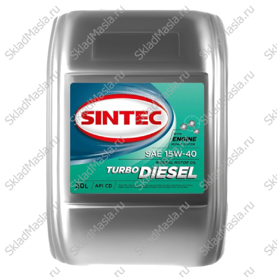 Моторное масло Sintec Turbo Diesel 15W-40 API CD_SG (канистра 20л)